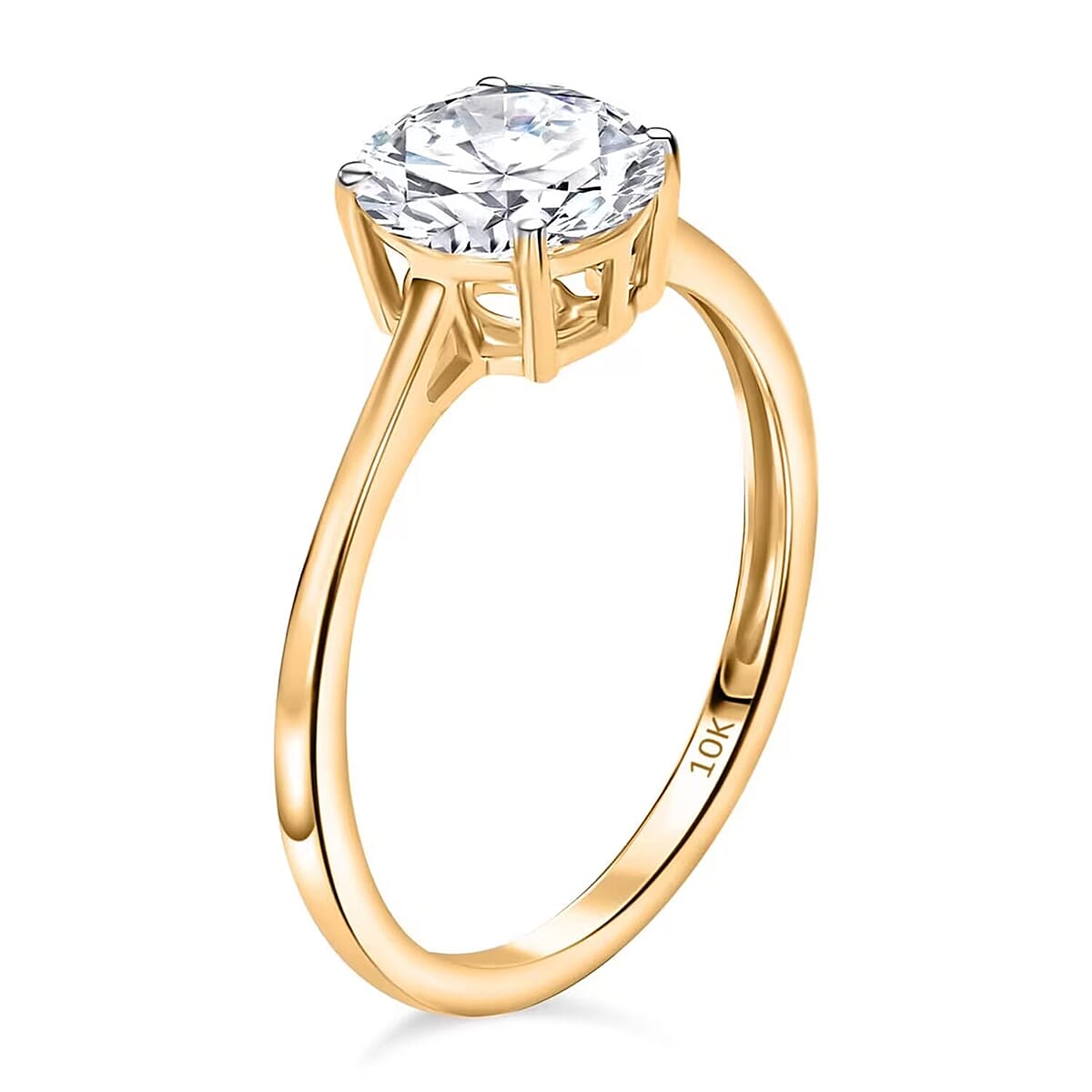 IGI Certified Luxuriant Lab Grown Diamond E-F VS 2.00 ctw Solitaire Ring in 10K Yellow Gold (Size 9.5) (Del. in 10-12 Days) image number 8