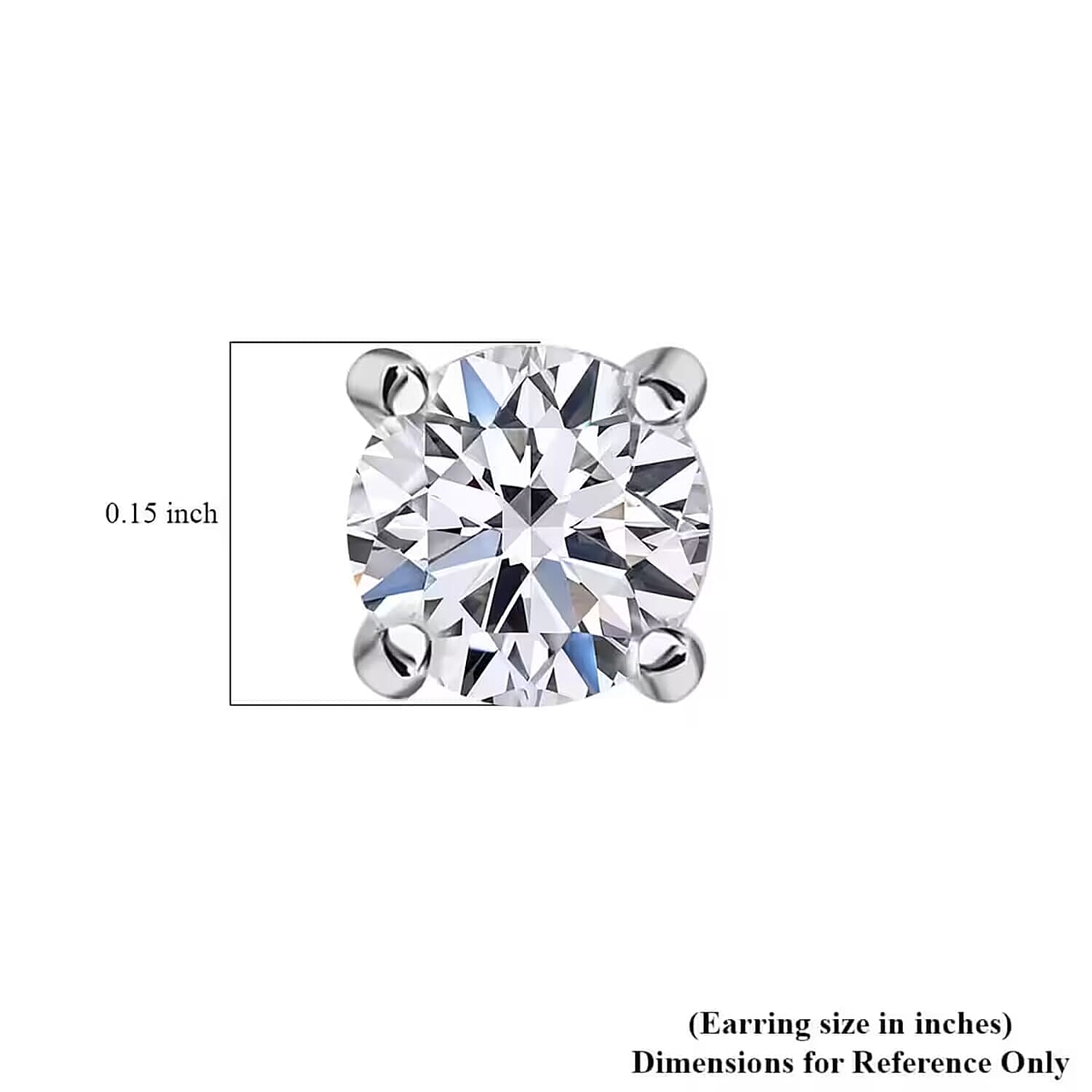 Luxuriant Lab Grown Diamond E-F VS 0.50 ctw Solitaire Stud Earrings in 10K White Gold
