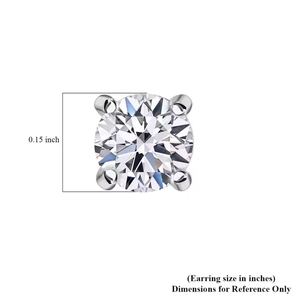 Luxuriant Lab Grown Diamond E-F VS 0.50 ctw Solitaire Stud Earrings in 10K White Gold image number 9