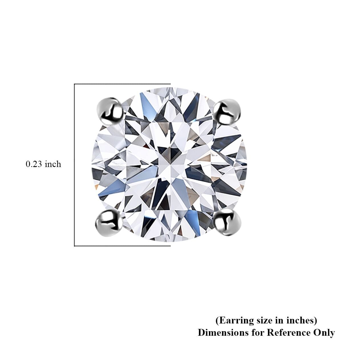IGI Certified Luxuriant Lab Grown Diamond E-F VS 1.00 ctw Solitaire Stud Earrings in 10K White Gold image number 6