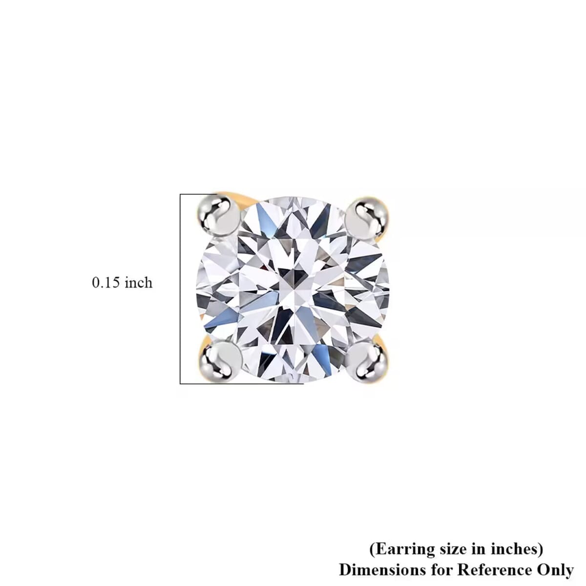 IGI Certified Luxuriant Lab Grown Diamond E-F VS 1.00 ctw Solitaire Stud Earrings in 10K Yellow Gold image number 9