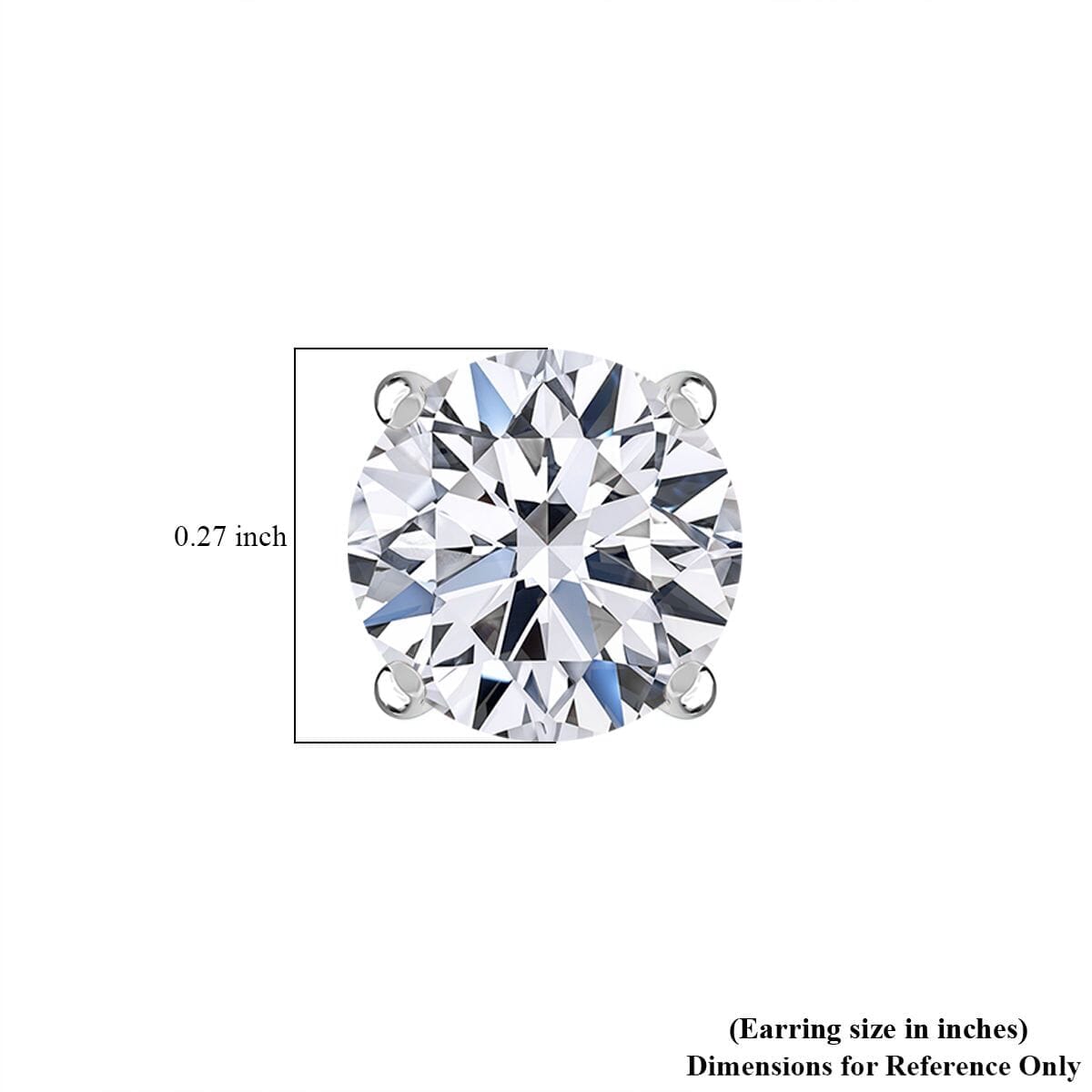 IGI Certified Luxuriant Lab Grown Diamond E-F VS 2.00 ctw Solitaire Stud Earrings in 10K White Gold image number 4