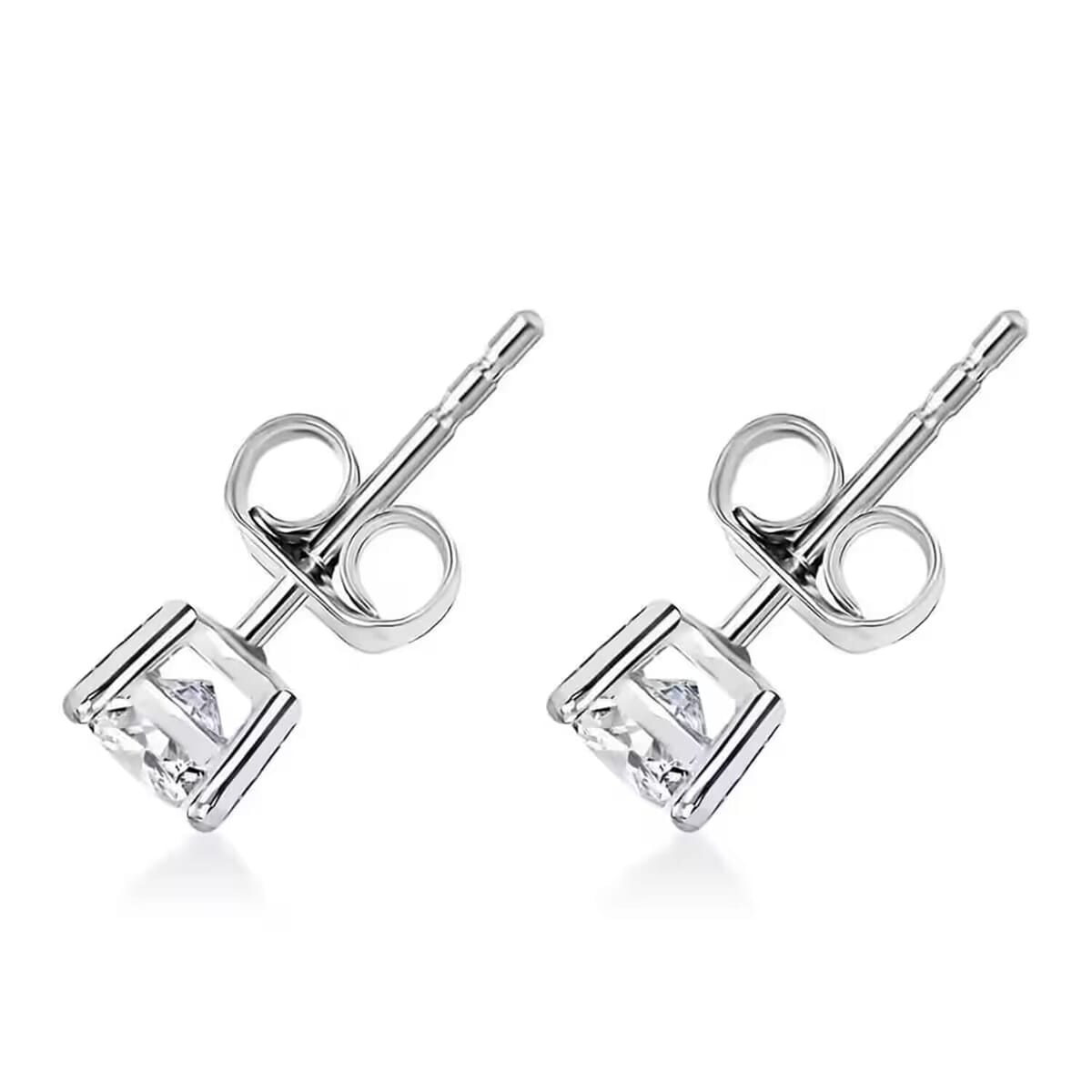 IGI Certified Luxuriant Lab Grown Diamond E-F VS 2.00 ctw Solitaire Stud Earrings in 10K White Gold image number 8