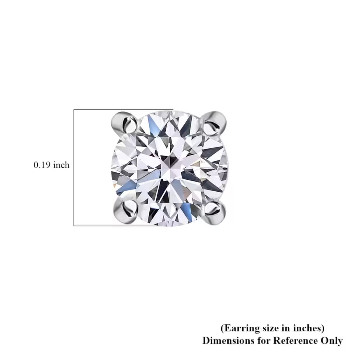 IGI Certified Luxuriant Lab Grown Diamond E-F VS 2.00 ctw Solitaire Stud Earrings in 10K White Gold image number 9