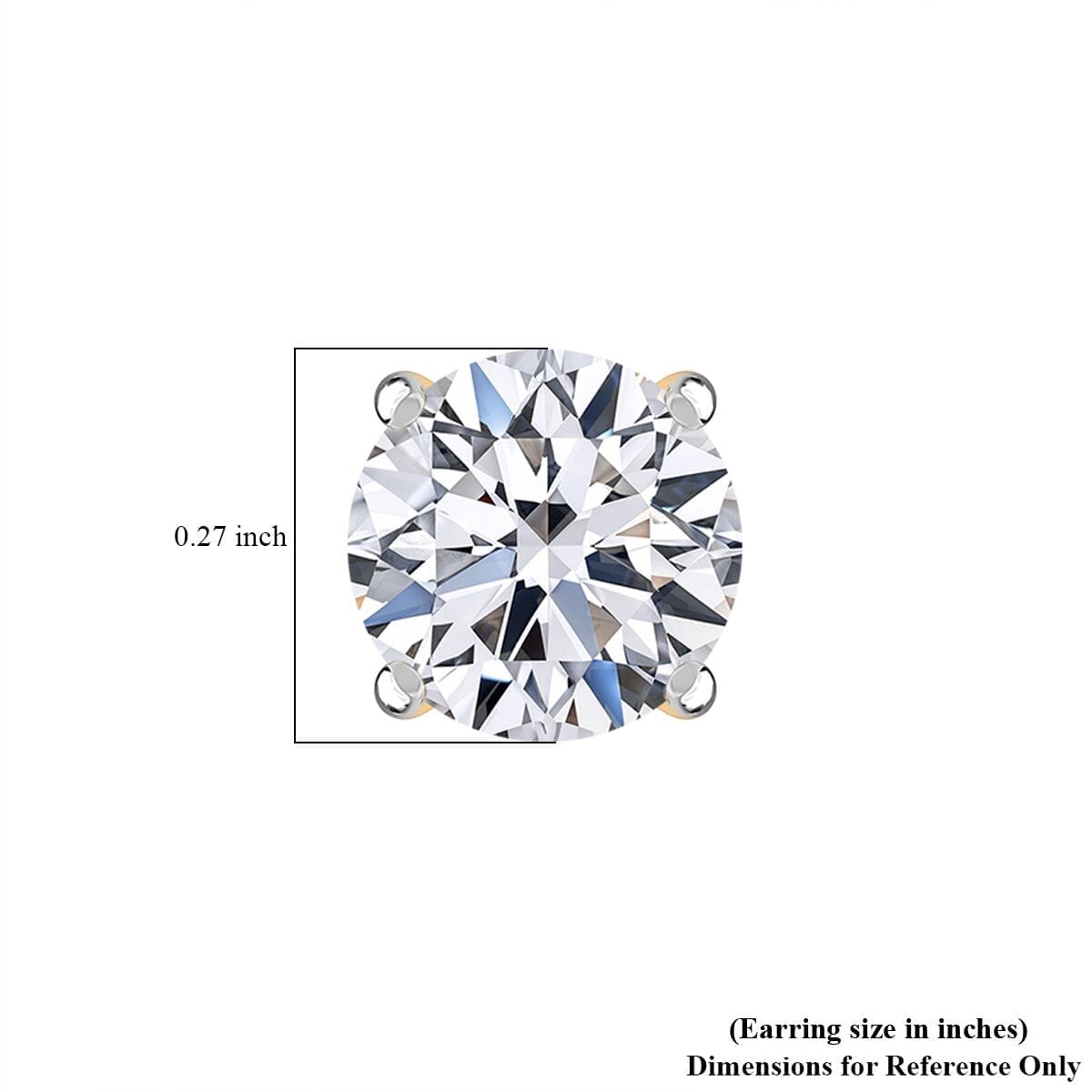 IGI Certified Luxuriant Lab Grown Diamond E-F VS 2.00 ctw Solitaire Stud Earrings in 10K Yellow Gold image number 4