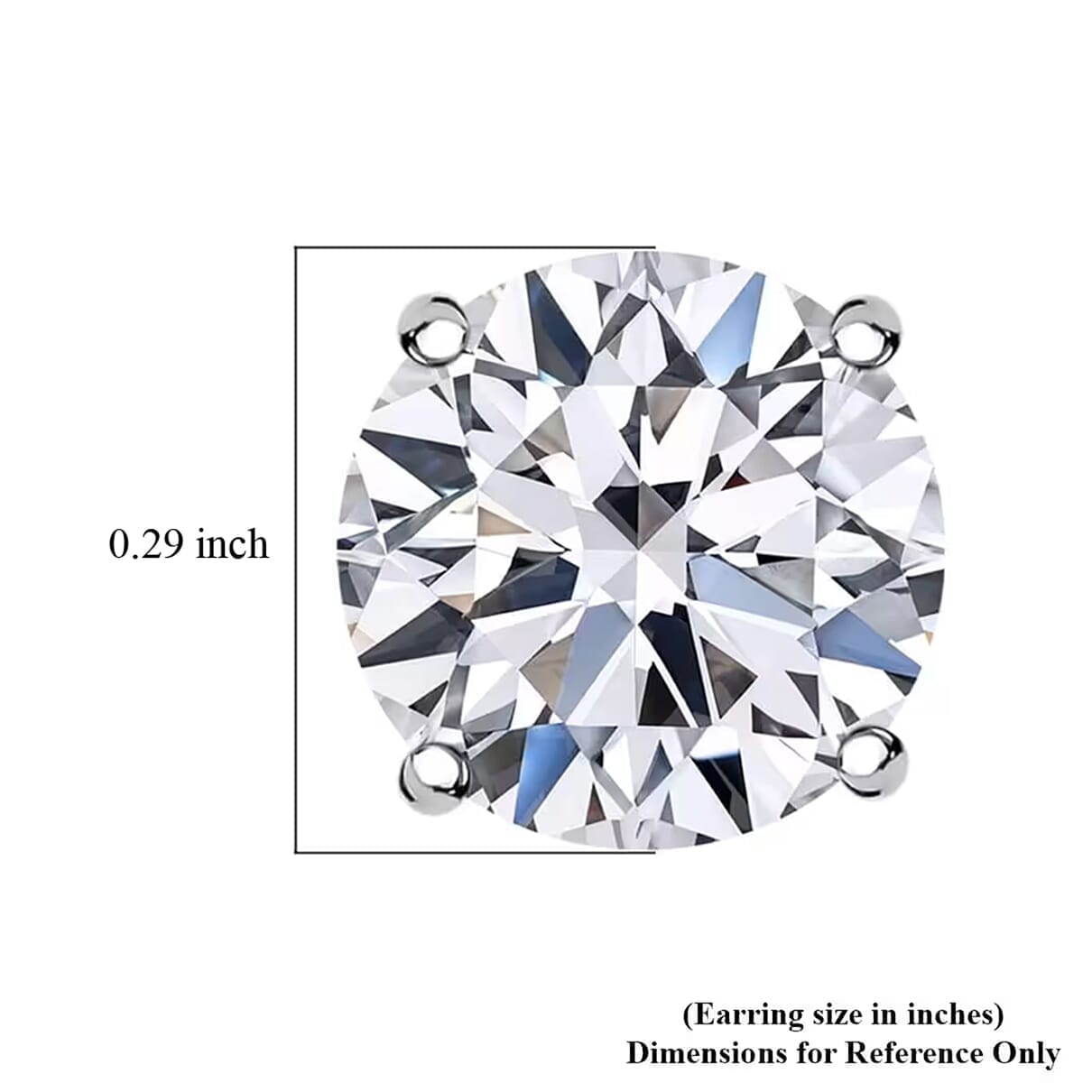 IGI Certified Luxuriant Lab Grown Diamond E-F VS 3.00 ctw Solitaire Stud Earrings in 10K White Gold image number 6