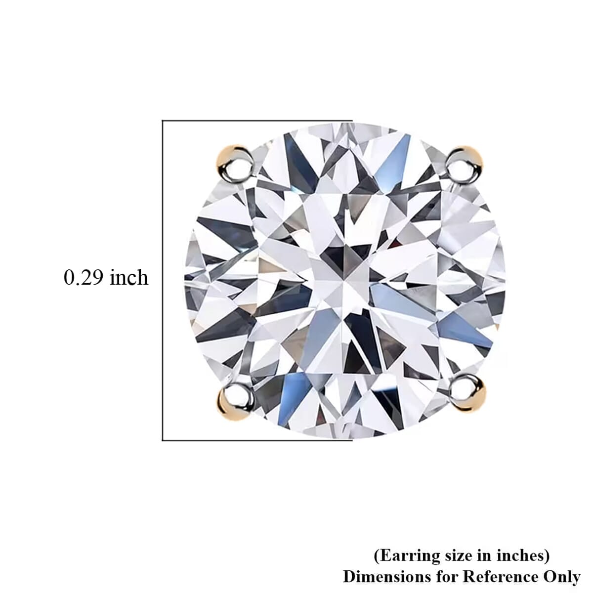 IGI Certified Luxuriant Lab Grown Diamond E-F VS 3.00 ctw Solitaire Stud Earrings in 10K Yellow Gold image number 4