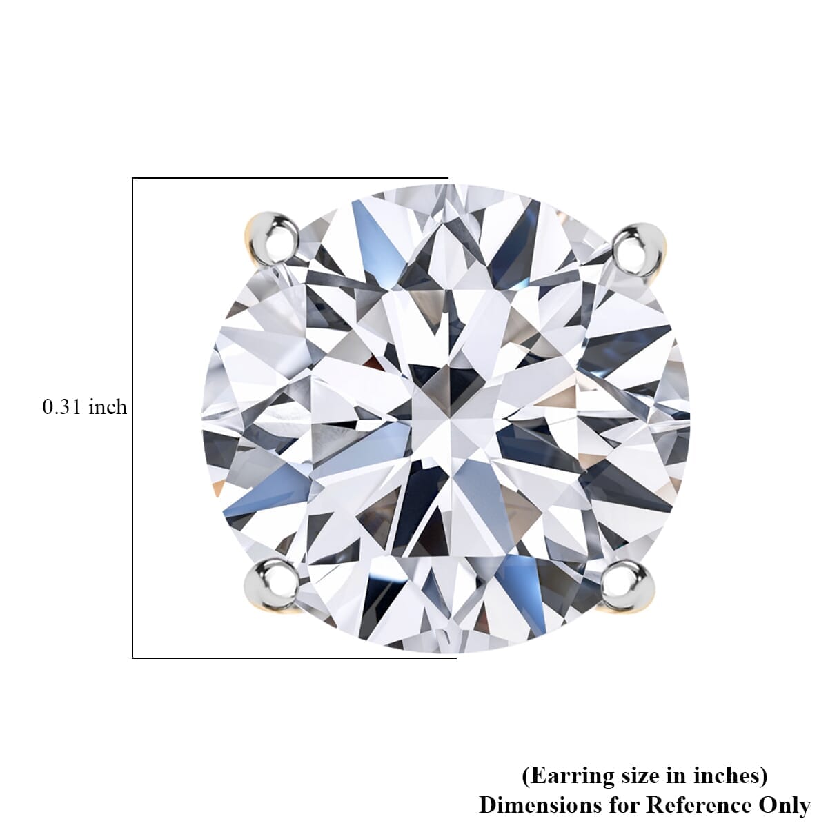 IGI Certified Luxuriant Lab Grown Diamond E-F VS 3.00 ctw Solitaire Stud Earrings in 10K Yellow Gold image number 6