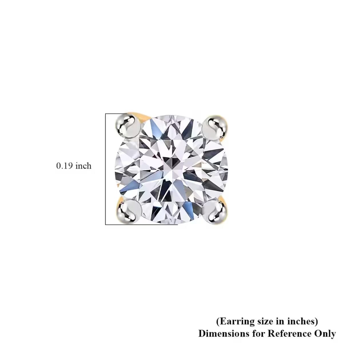 IGI Certified Luxuriant Lab Grown Diamond E-F VS 3.00 ctw Solitaire Stud Earrings in 10K Yellow Gold image number 9