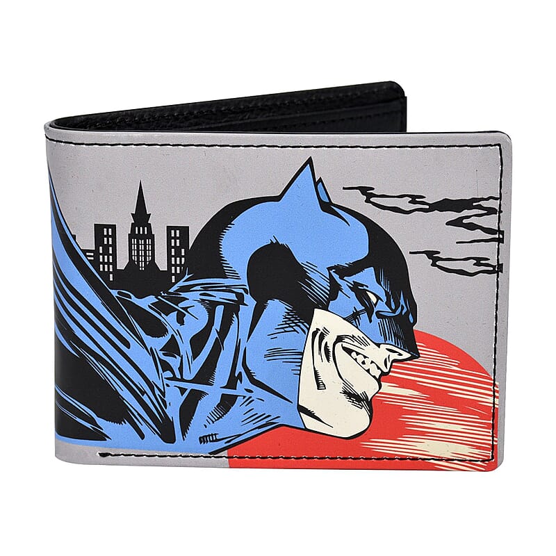 WB Batman Black Faux Leather Bifold Wallet in Tin