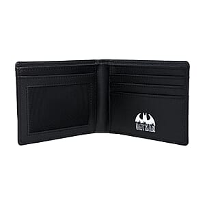 WB Batman Black Faux Leather Bifold Wallet in Tin