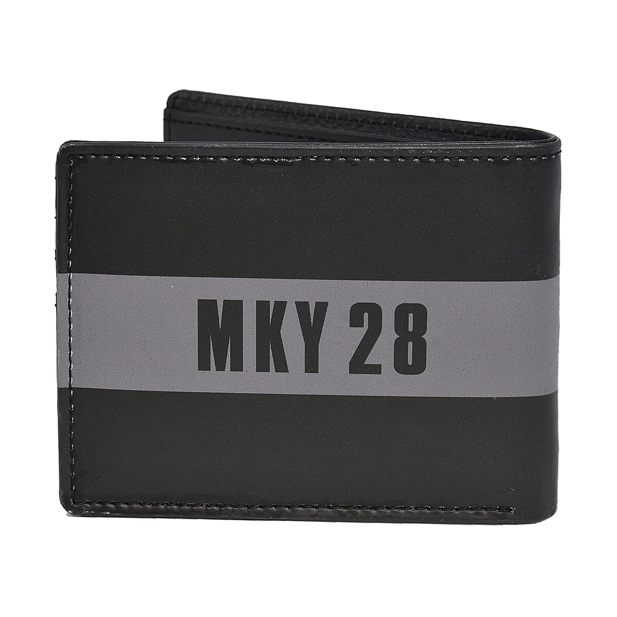Mickey Mouse Black Faux Leather Bifold Wallet in Tin image number 2