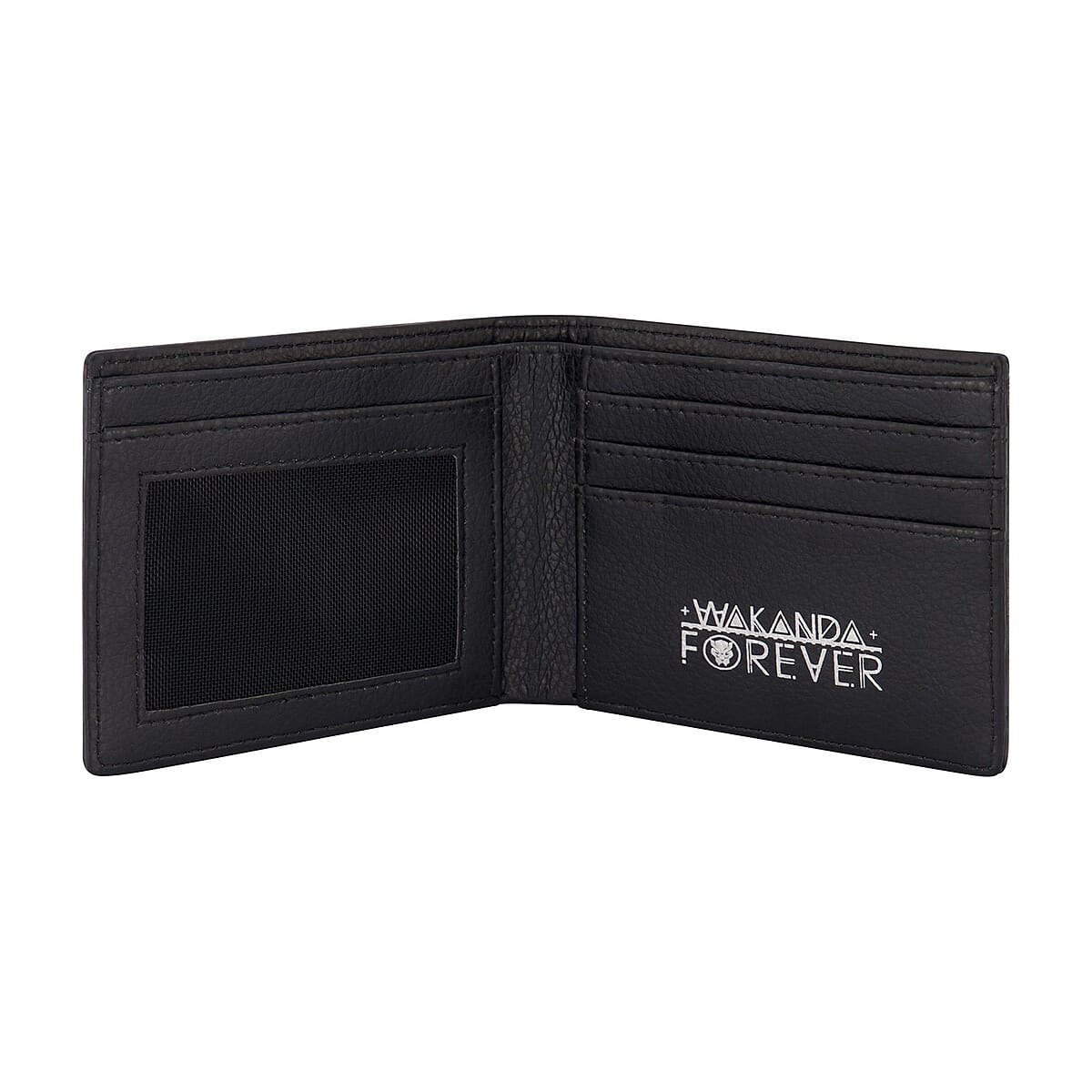 Marvel Black Panther Faux Leather Bifold Wallet in Tin image number 3