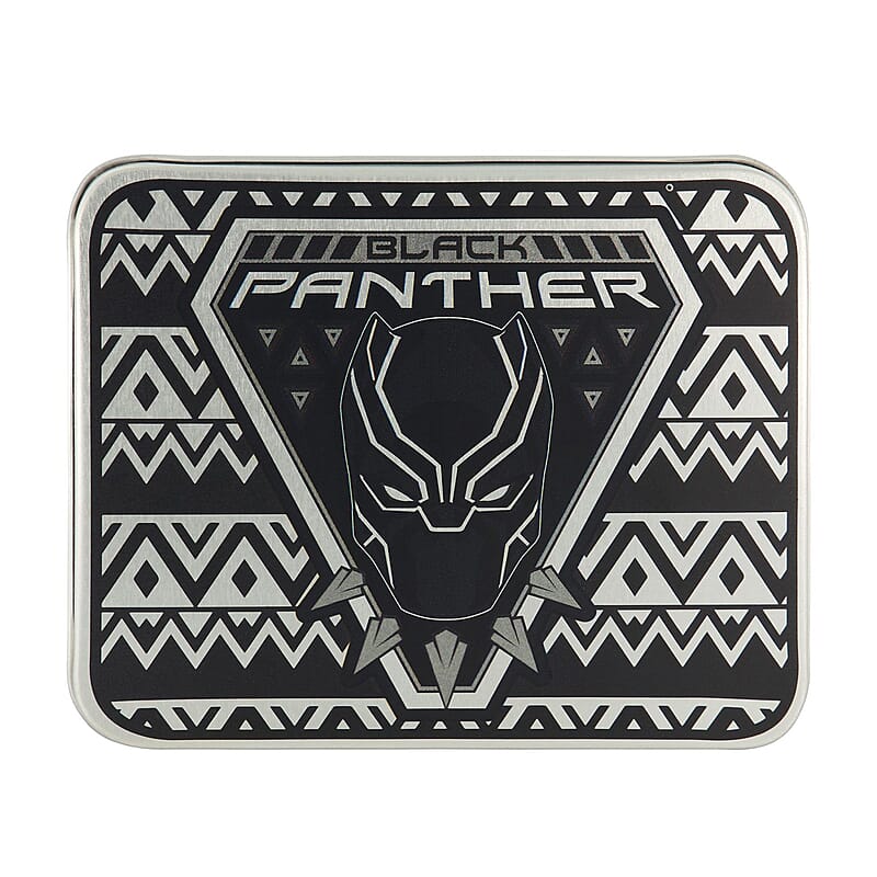 Marvel Black Panther Faux Leather Bifold Wallet in Tin