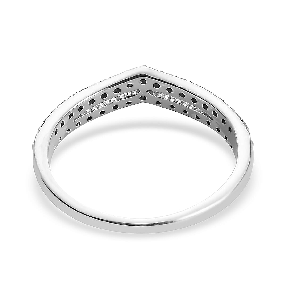 Diamond Band Ring in 14K RG Over Sterling Silver (Size 7.0) 0.33 ctw