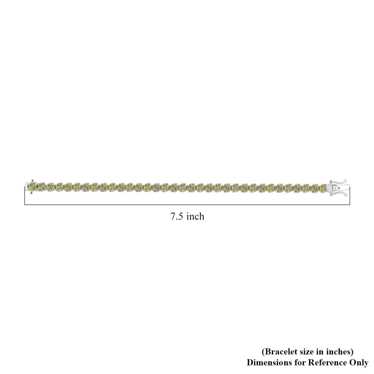 Green Diamond (IR) Art Deco Bracelet in YG Rhodium Over Sterling Silver (7.25 In) 3.95 ctw image number 4
