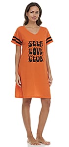 Lati Fashions Orange Sleep Shirt - 2X