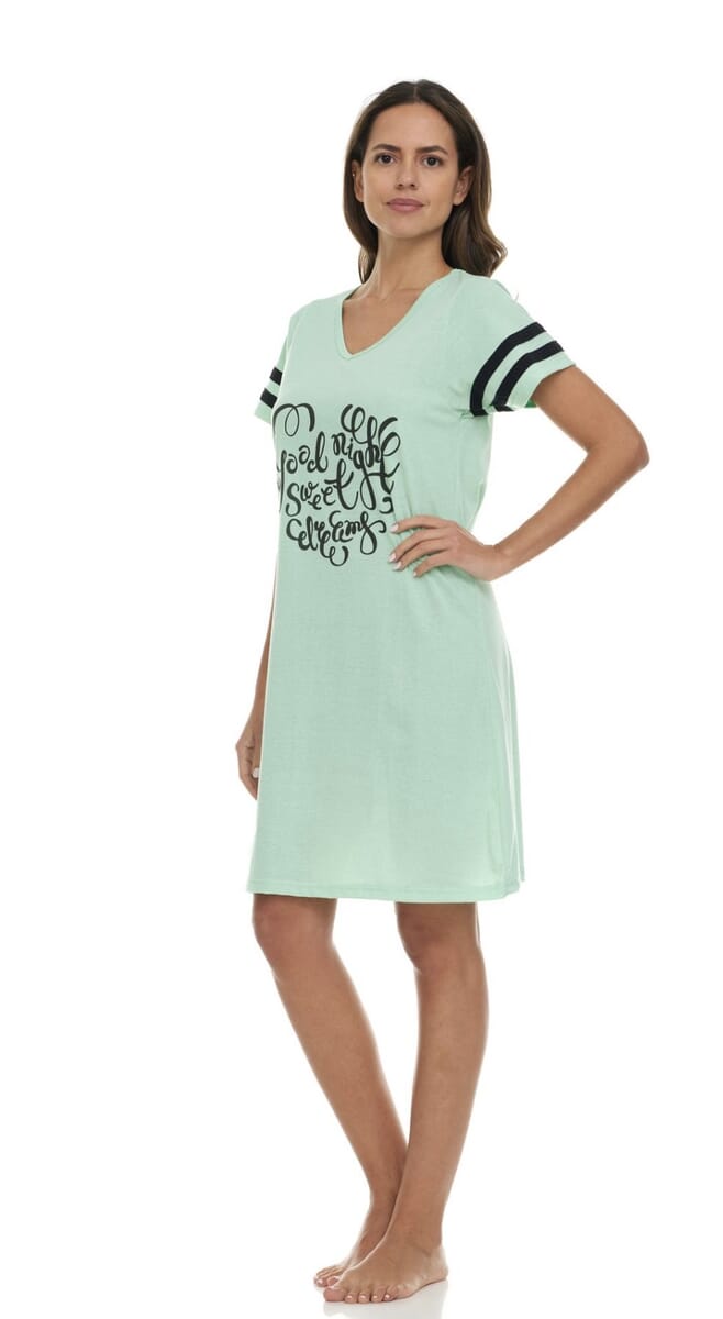 Lati Fashions Mint Green Sleep Shirt - L image number 0