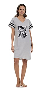 Lati Fashions Grey Sleep Shirt - L