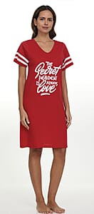 Lati Fashions Red Sleep Shirt - 2X