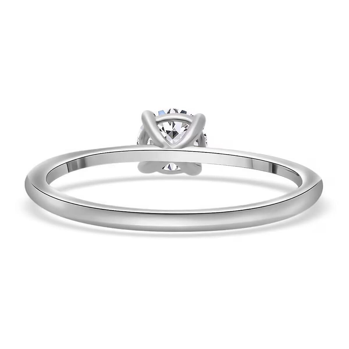 Luxuriant Lab Grown Diamond E-F VS 0.50 ctw Solitaire Ring in 14K White Gold (Size 10.0) (Del. in 10-12 Days) image number 8