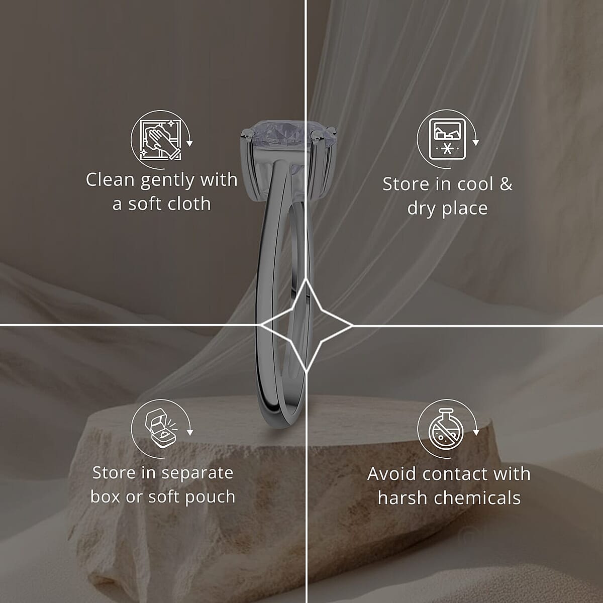 IGI Certified Luxuriant Lab Grown Diamond E-F VS 1.00 ctw Solitaire Ring in 14K White Gold (Size 10.0) (Del. in 10-12 Days) image number 6