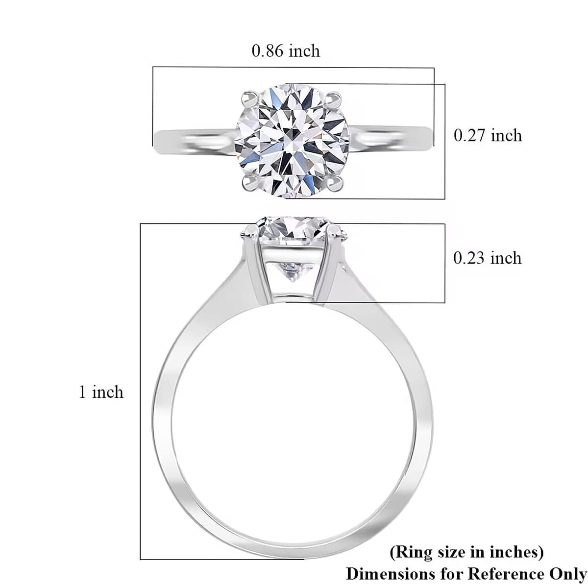 IGI Certified Luxuriant Lab Grown Diamond E-F VS 1.00 ctw Solitaire Ring in 14K White Gold (Size 10.0) (Del. in 10-12 Days) image number 7