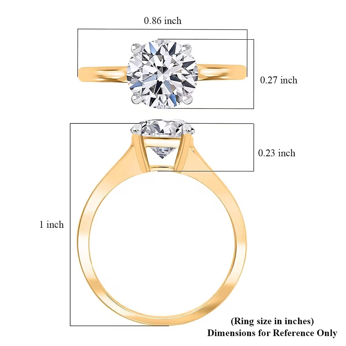 IGI Certified Luxuriant Lab Grown Diamond E-F VS 2.00 ctw Solitaire Ring in 14K Yellow Gold (Size 11.5) (Del. in 10-12 Days) image number 9