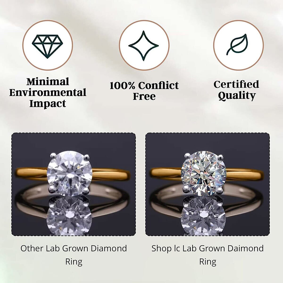 IGI Certified Luxuriant Lab Grown Diamond E-F VS 2.00 ctw Solitaire Ring in 14K Yellow Gold (Size 8.0) (Del. in 10-12 Days) image number 6