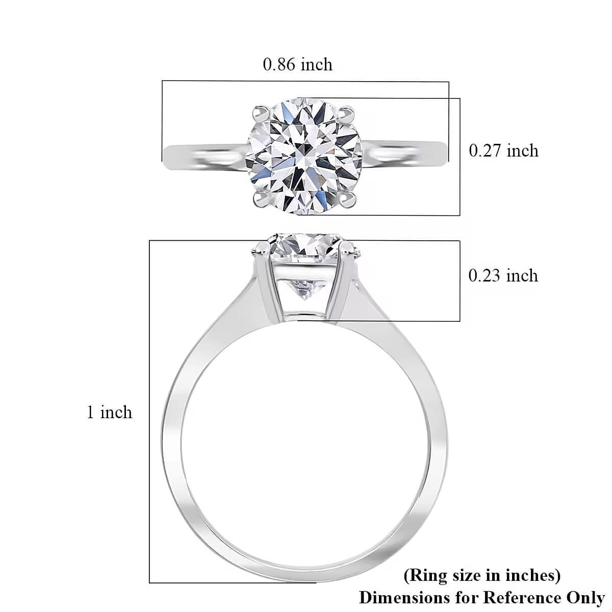 IGI Certified Luxuriant Lab Grown Diamond E-F VS 2.00 ctw Solitaire Ring in 14K White Gold (Size 10.0) (Del. in 10-12 Days) image number 9