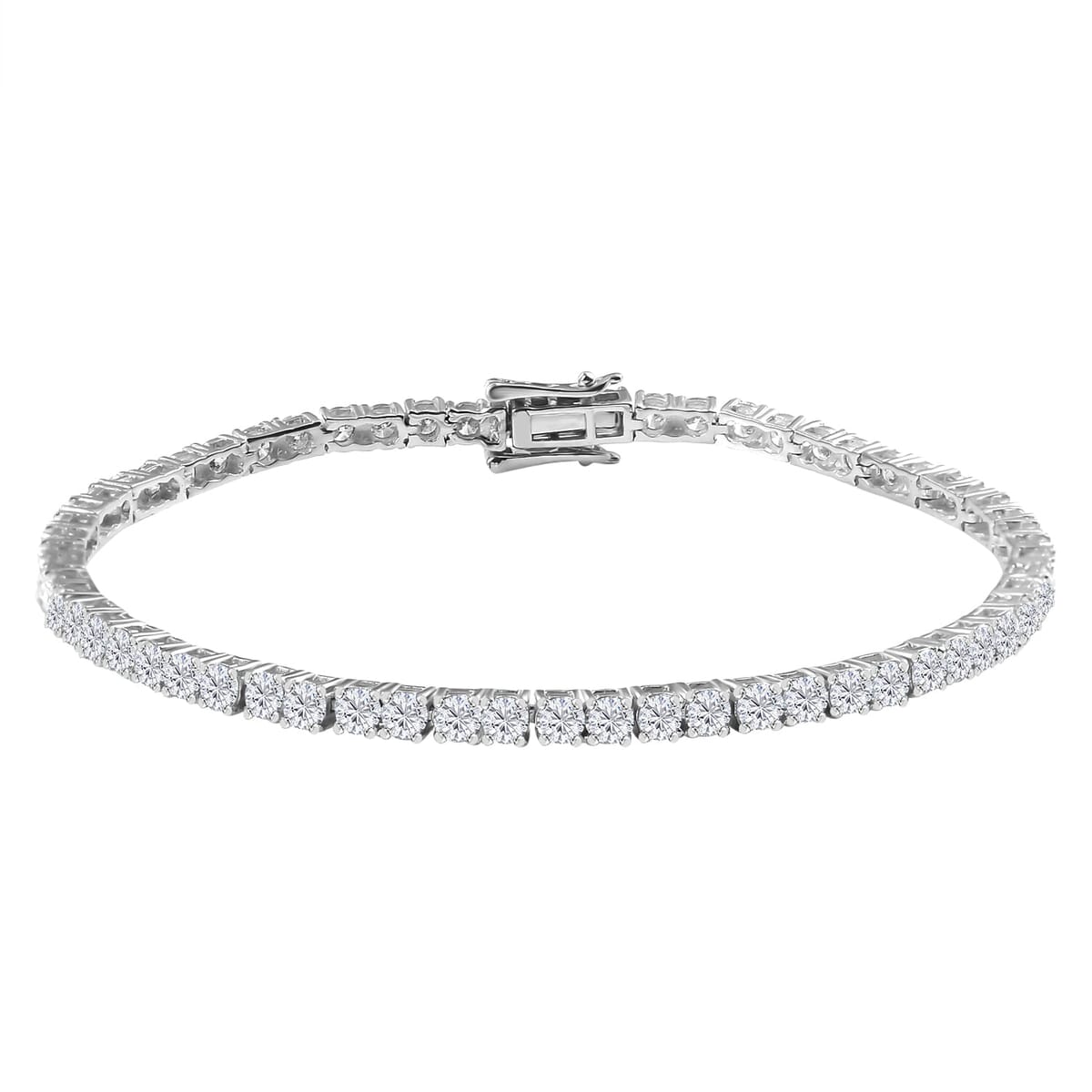 Luxuriant Lab Grown Diamond E-F VS 10.00 ctw Tennis Bracelet in 14K White Gold (6.50 In) image number 0