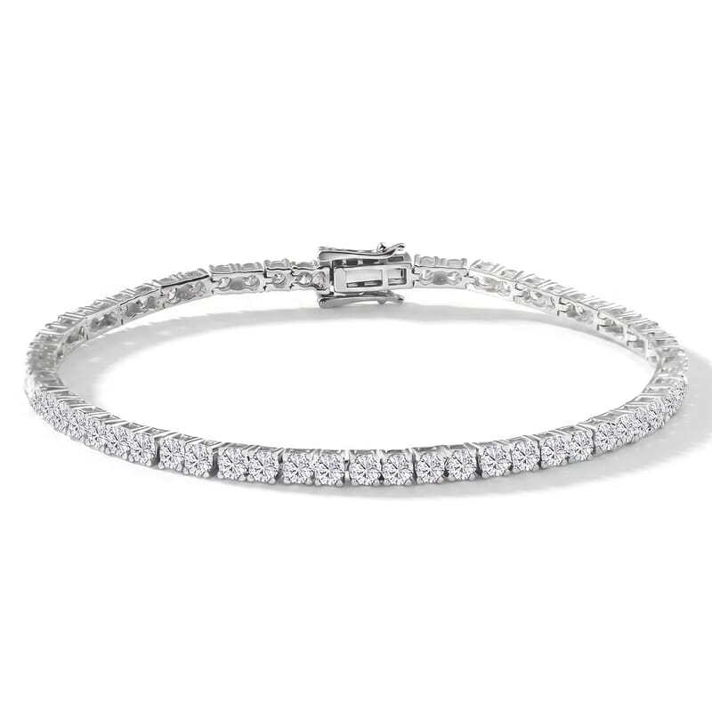 Luxuriant Lab Grown Diamond E-F VS 10.00 ctw Tennis Bracelet in 14K White Gold (6.50 In)