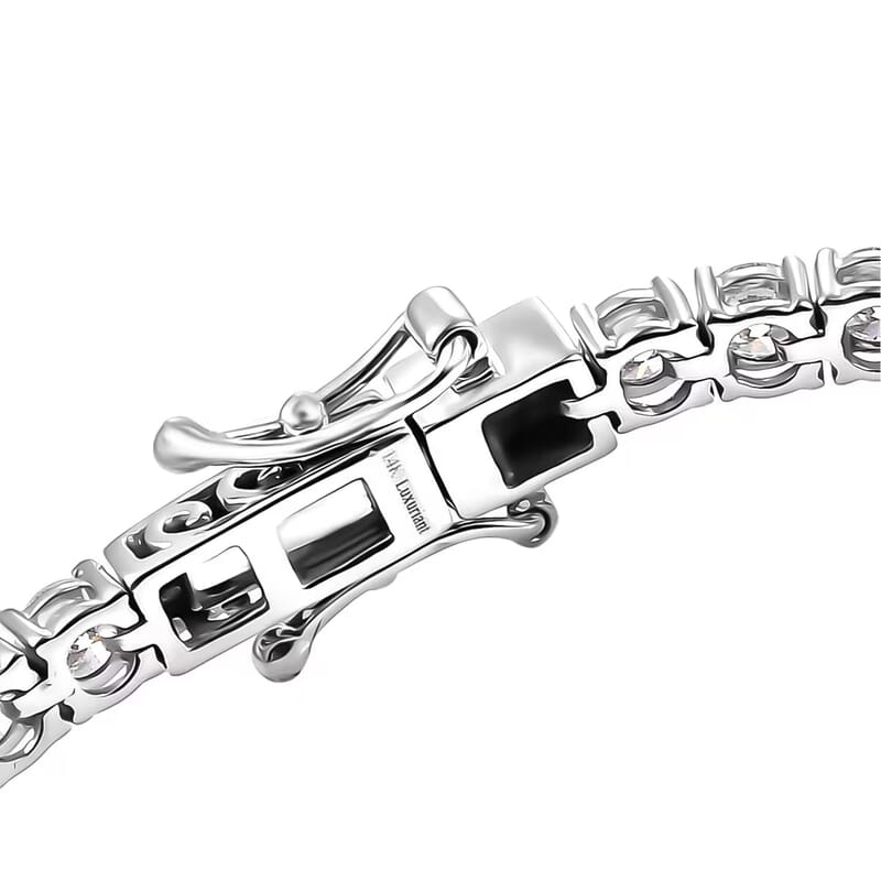 Luxuriant Lab Grown Diamond E-F VS 10.00 ctw Tennis Bracelet in 14K White Gold (6.50 In)