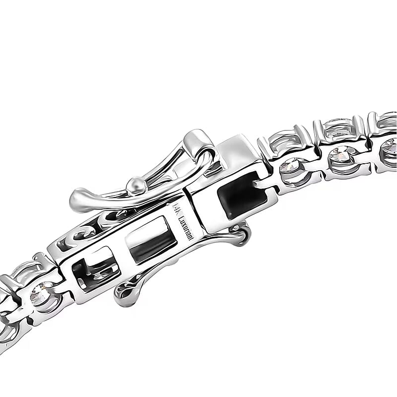 Luxuriant Lab Grown Diamond E-F VS 10.00 ctw Tennis Bracelet in 14K White Gold (6.50 In)