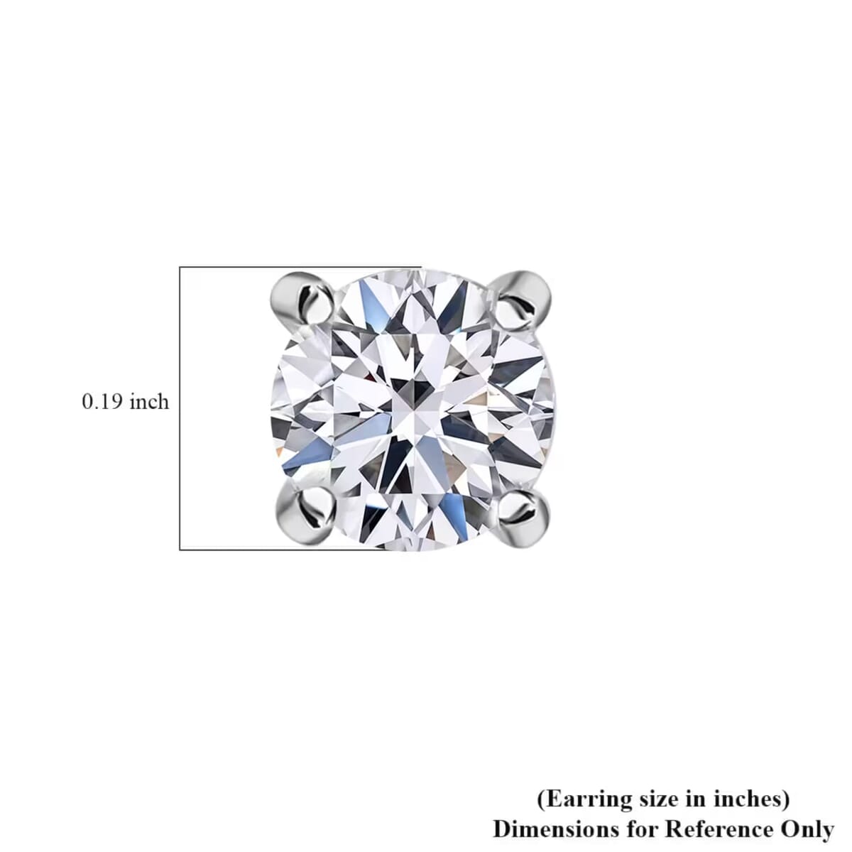 Luxuriant Lab Grown Diamond E-F VS 0.50 ctw Solitaire Stud Earrings in 14K White Gold image number 9