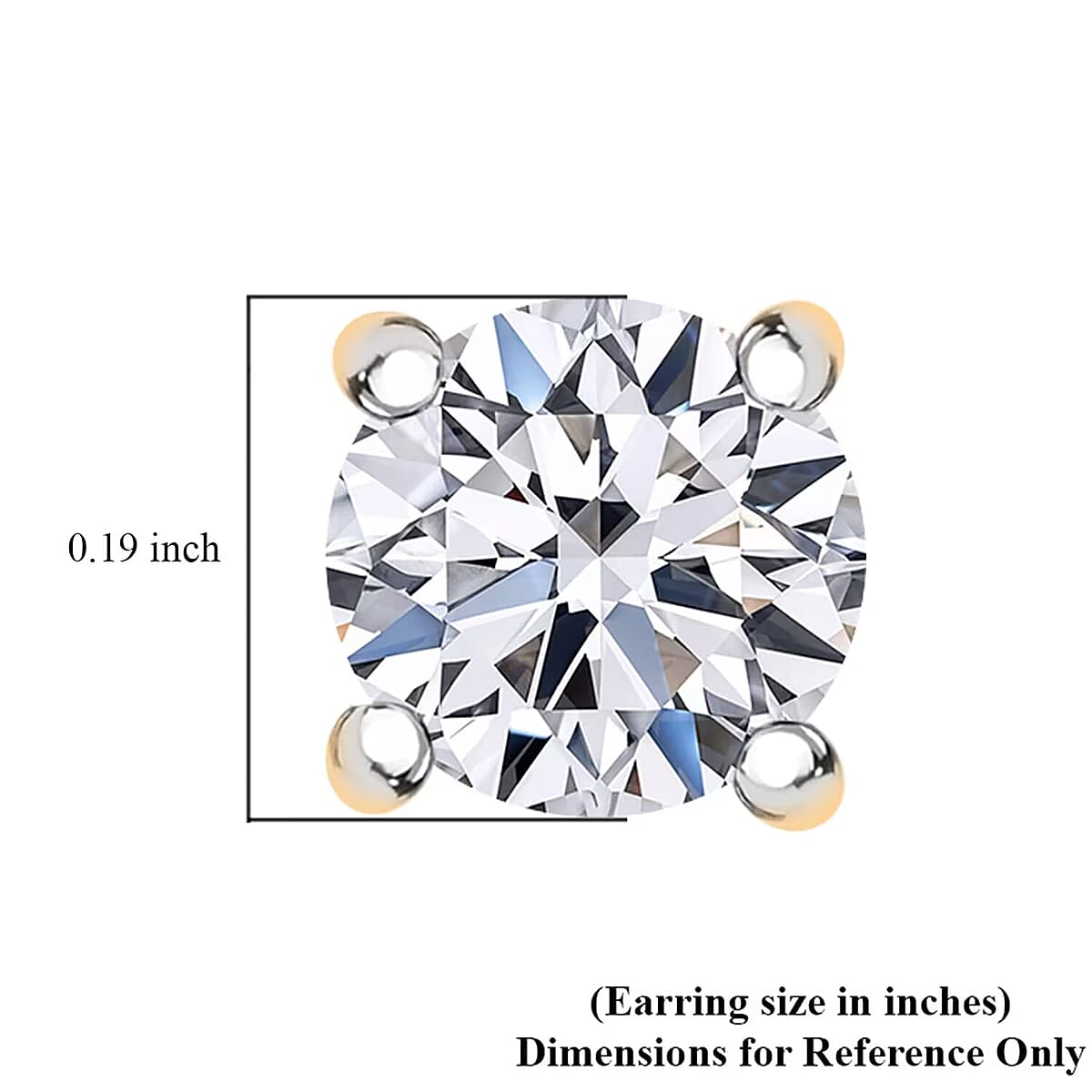 Luxuriant Lab Grown Diamond E-F VS 0.50 ctw Solitaire Stud Earrings in 14K Yellow Gold image number 9