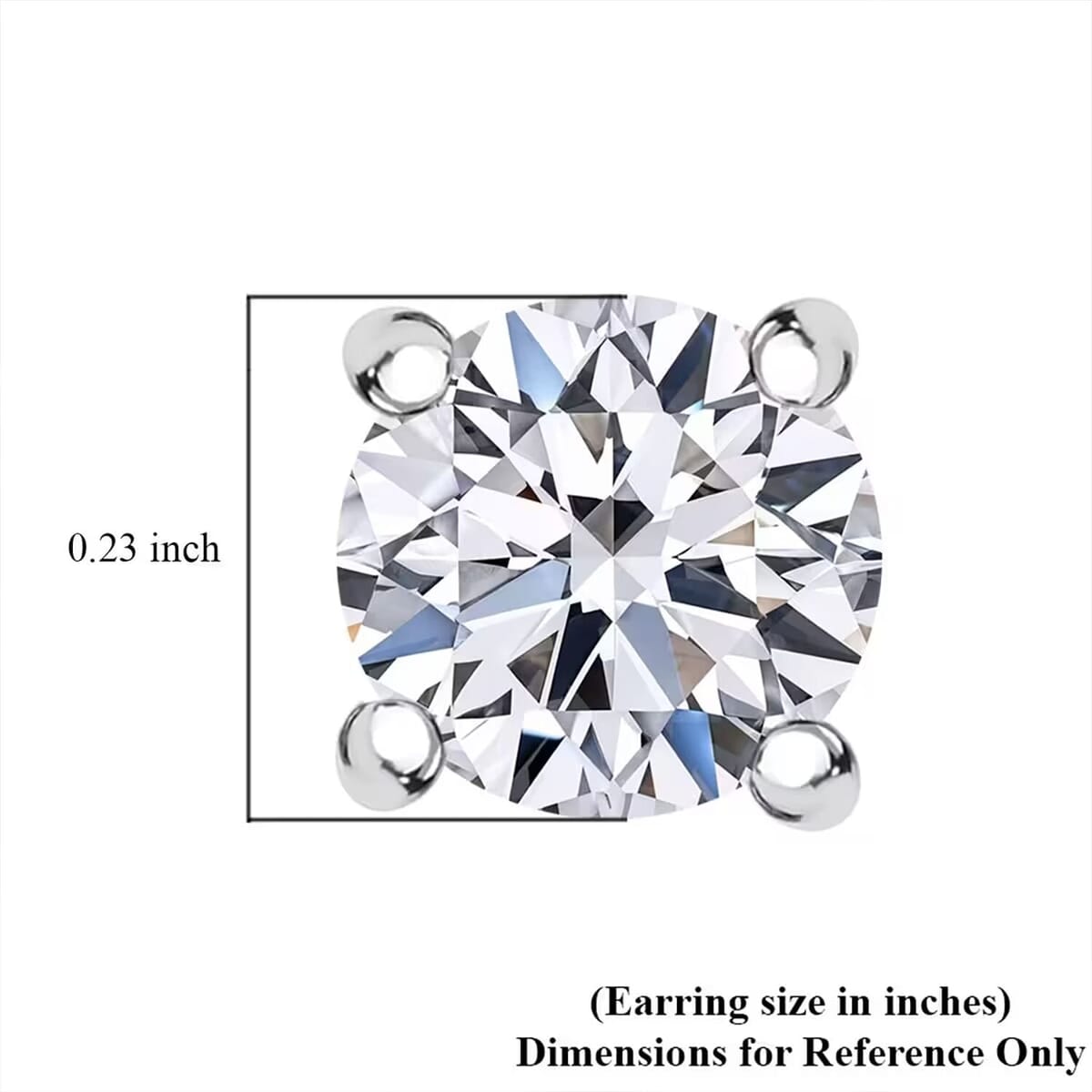 IGI Certified Luxuriant Lab Grown Diamond E-F VS 1.00 ctw Solitaire Stud Earrings in 14K White Gold image number 10