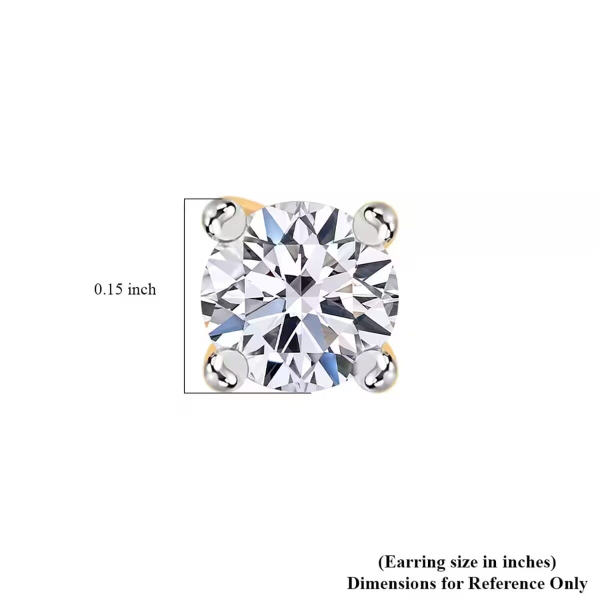 IGI Certified Luxuriant Lab Grown Diamond E-F VS 1.00 ctw Solitaire Stud Earrings in 14K Yellow Gold image number 9