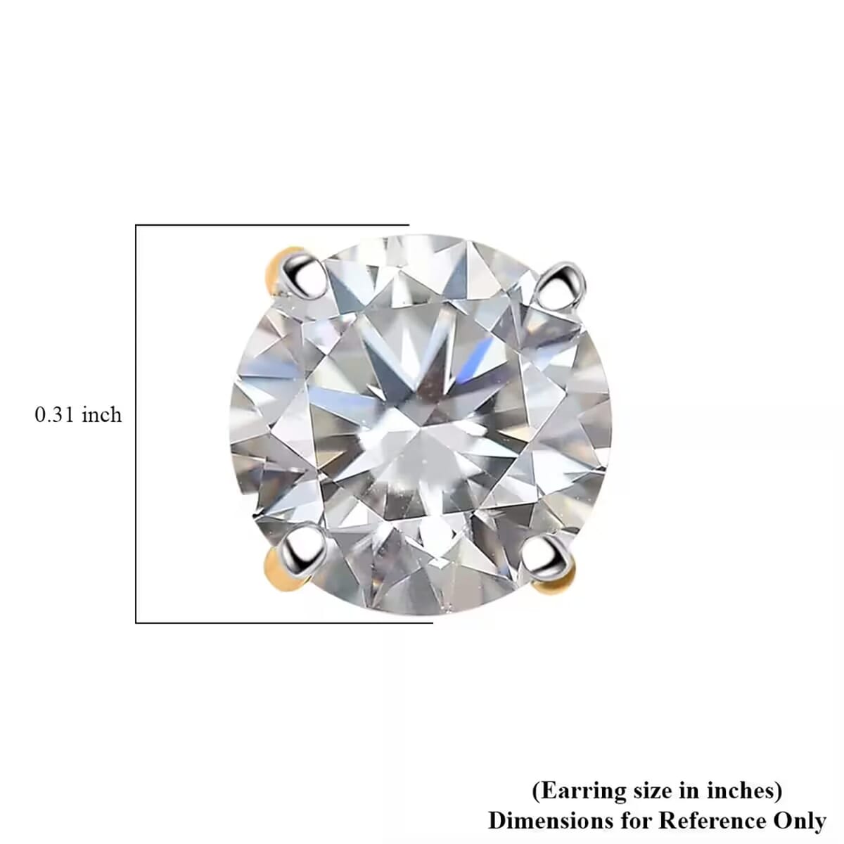 IGI Certified Luxuriant Lab Grown Diamond E-F VS 2.00 ctw Solitaire Stud Earrings in 14K Yellow Gold image number 9