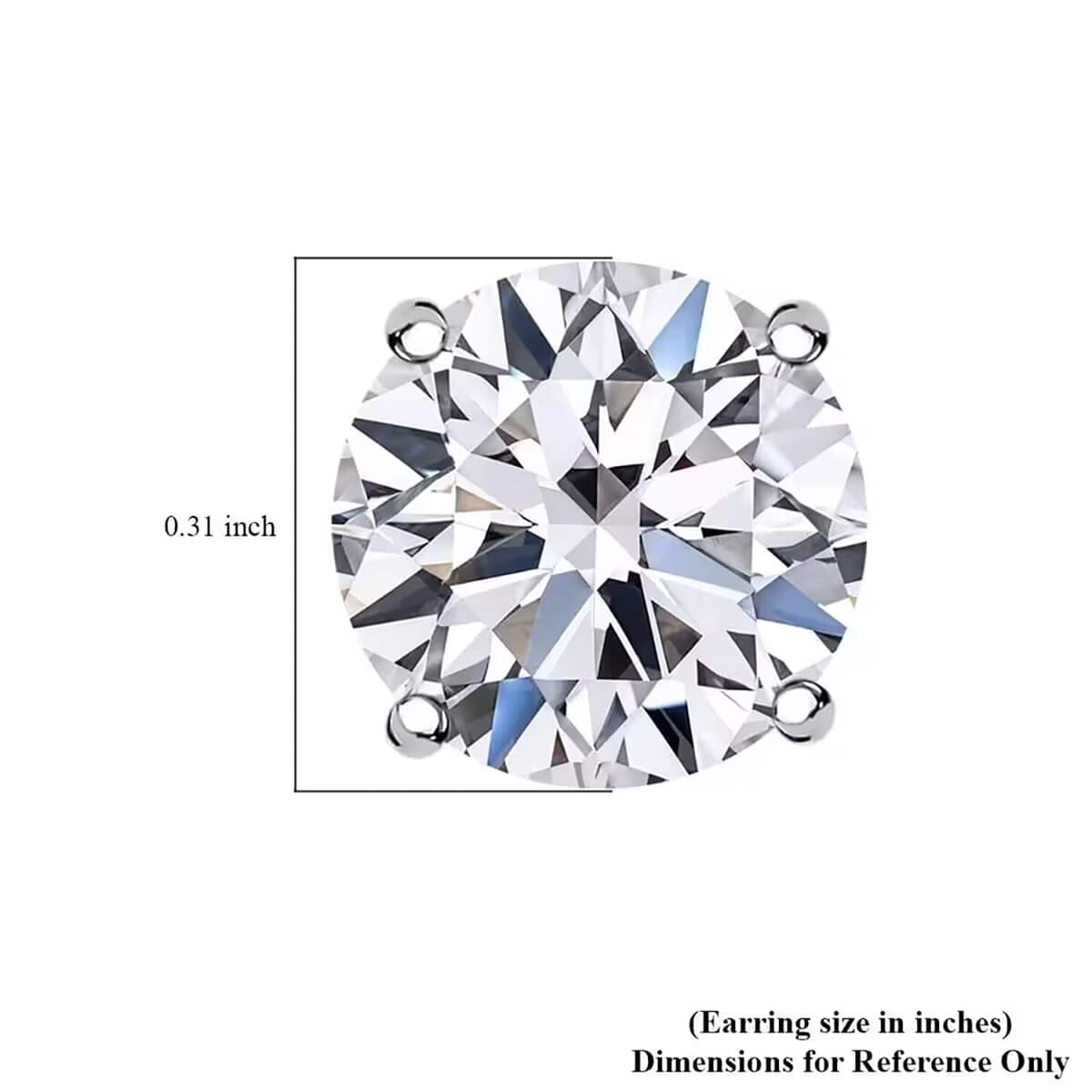 IGI Certified Luxuriant Lab Grown Diamond E-F VS 3.00 ctw Solitaire Stud Earrings in 14K White Gold image number 9