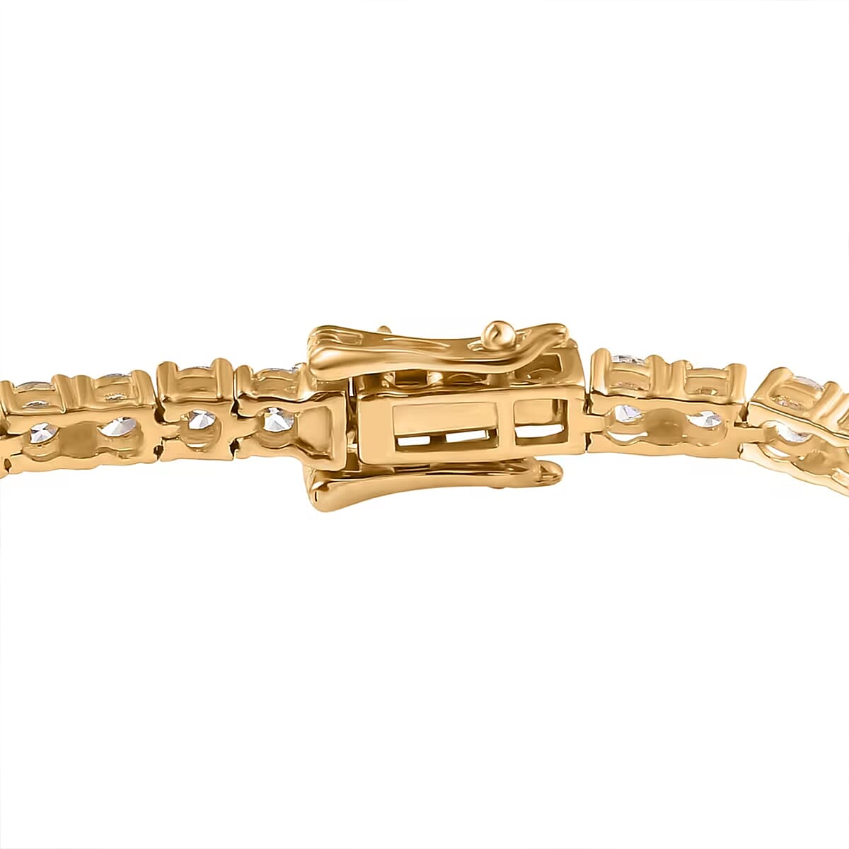 Luxuriant Lab Grown Diamond E-F VS 10.00 ctw Tennis Bracelet in 14K Yellow Gold (8.00 In) image number 6