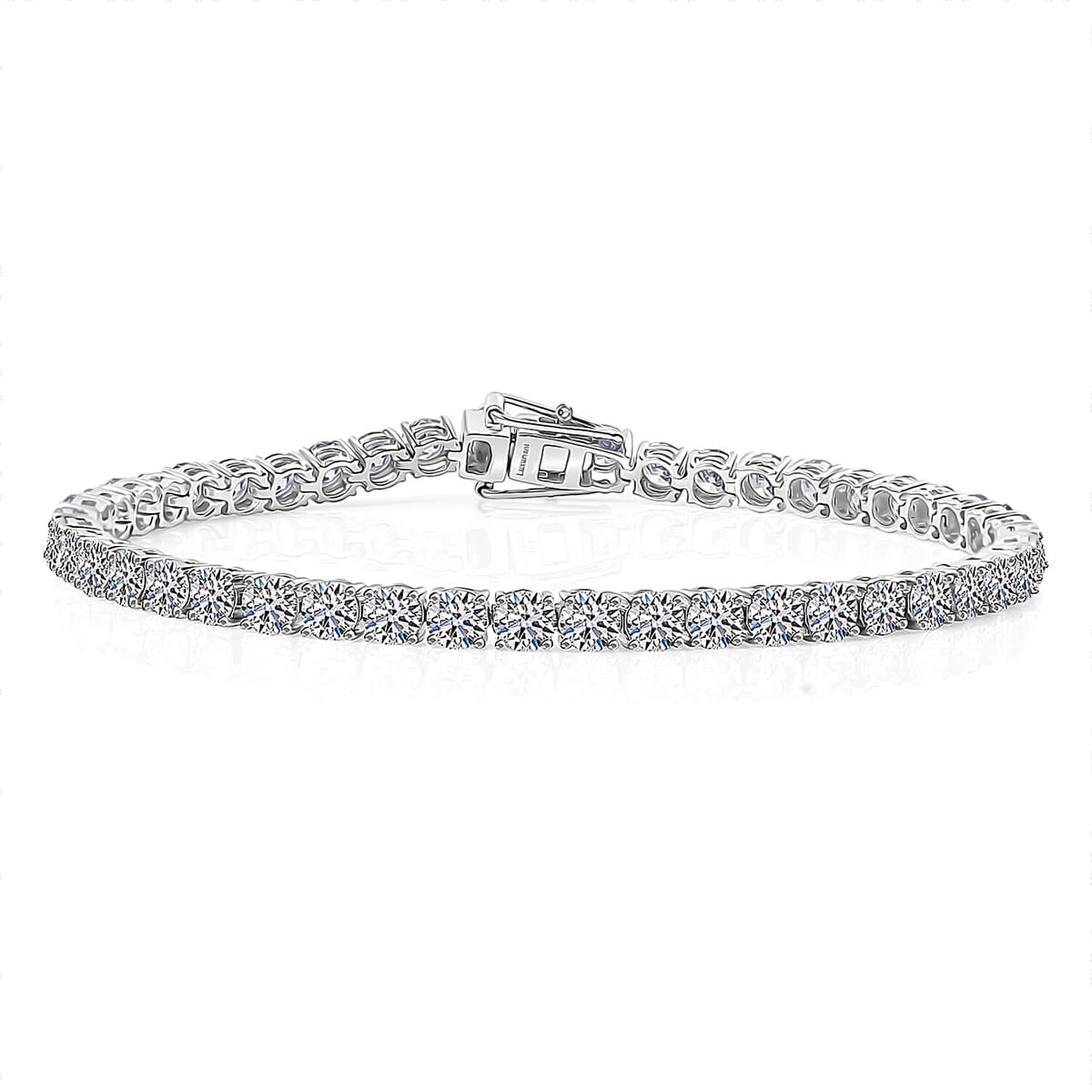 Luxuriant Lab Grown Diamond E-F VS 10.00 ctw Tennis Bracelet in 10K White Gold (6.50 In) image number 0