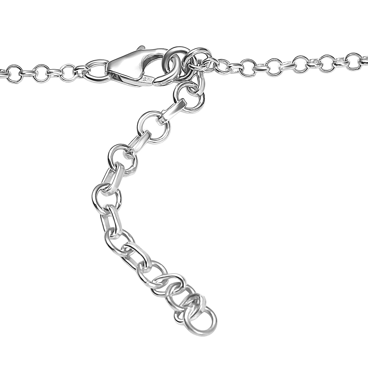 D'Joy Yellow Labradorite and Multi Gemstone 11.75 ctw Celestial Canopy Necklace 18 Inches in Rhodium Over Sterling Silver image number 3