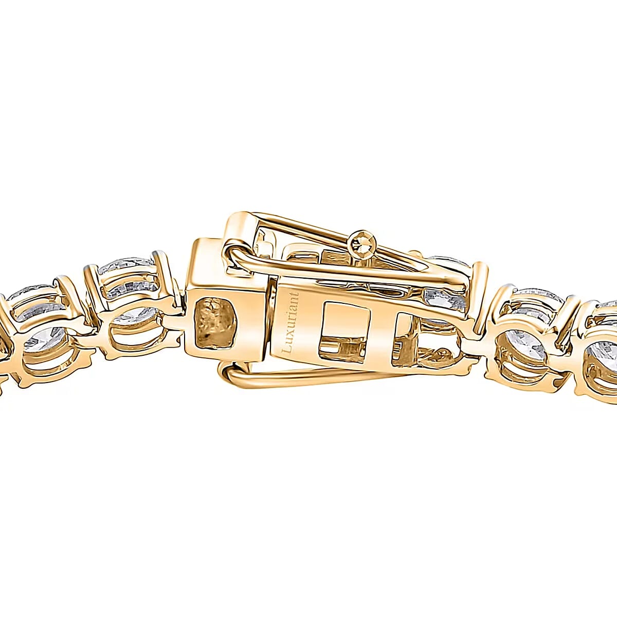 Luxuriant Lab Grown Diamond E-F VS Bracelet in 18K Vermeil Yellow Gold Over Sterling Silver (6.50 In) 10.00 ctw image number 7