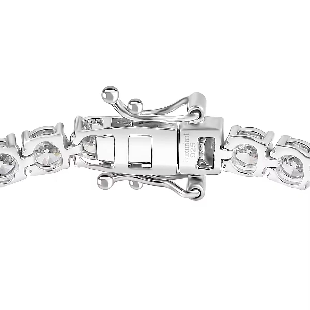 Luxuriant Lab Grown Diamond E-F VS 10.00 ctw Bracelet in Rhodium Over Sterling Silver (6.50 In) (Del. in 10-12 Days) image number 7