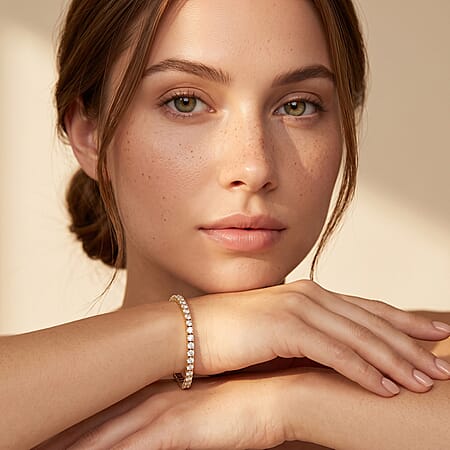 Yellow Gold Over Sterling Silver / 6.5 Inches - Product card gallery slide 2 (10178091680057)