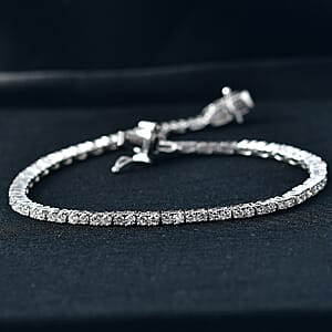 Luxuriant Lab Grown Diamond E-F VS 3.00 ctw Bracelet in Rhodium Over Sterling Silver (8.00 In)