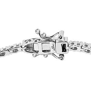 Luxuriant Lab Grown Diamond E-F VS 3.00 ctw Bracelet in Rhodium Over Sterling Silver (8.00 In)