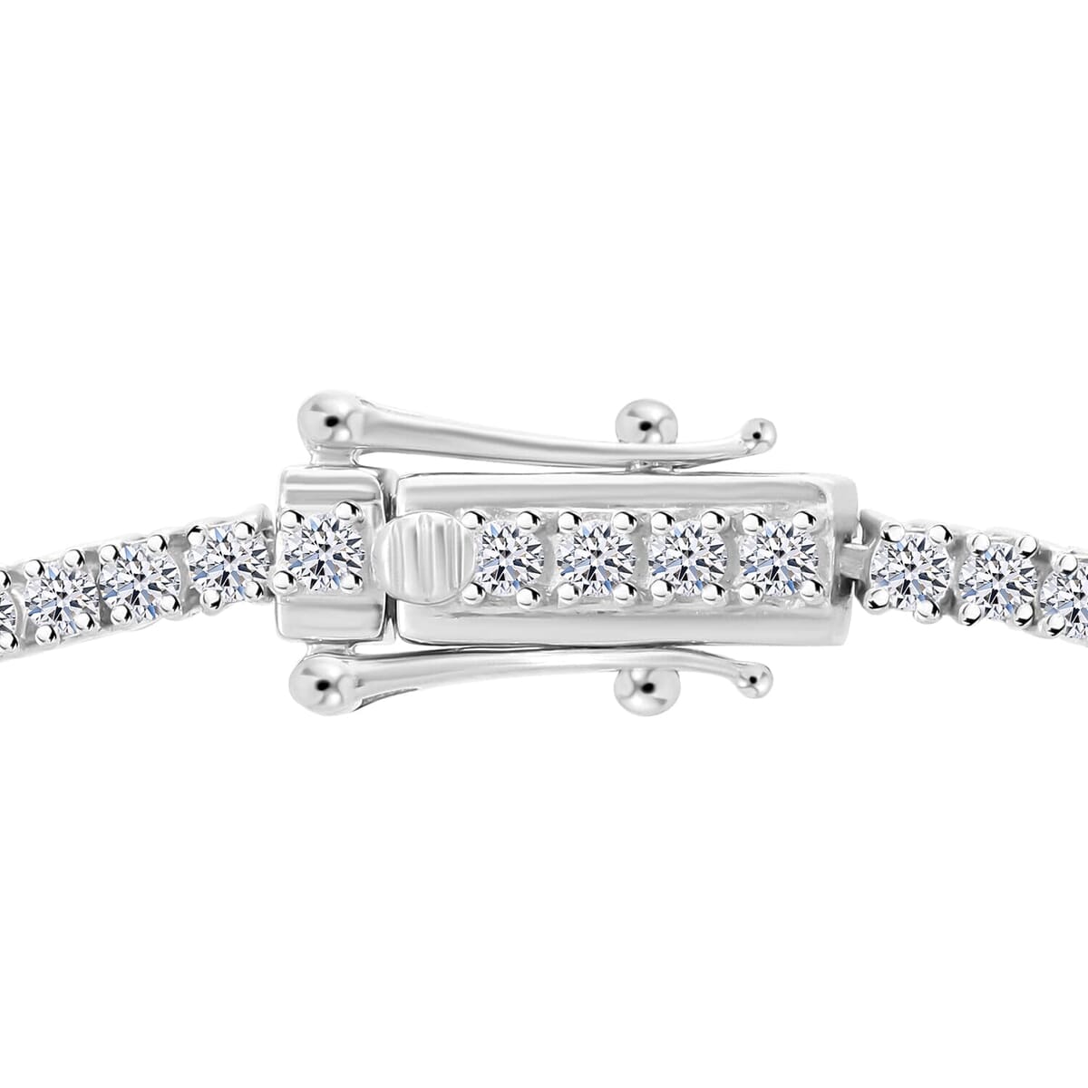 Luxuriant Lab Grown Diamond E-F VS 3.00 ctw Bracelet in 10K White Gold (8.00 In) image number 4