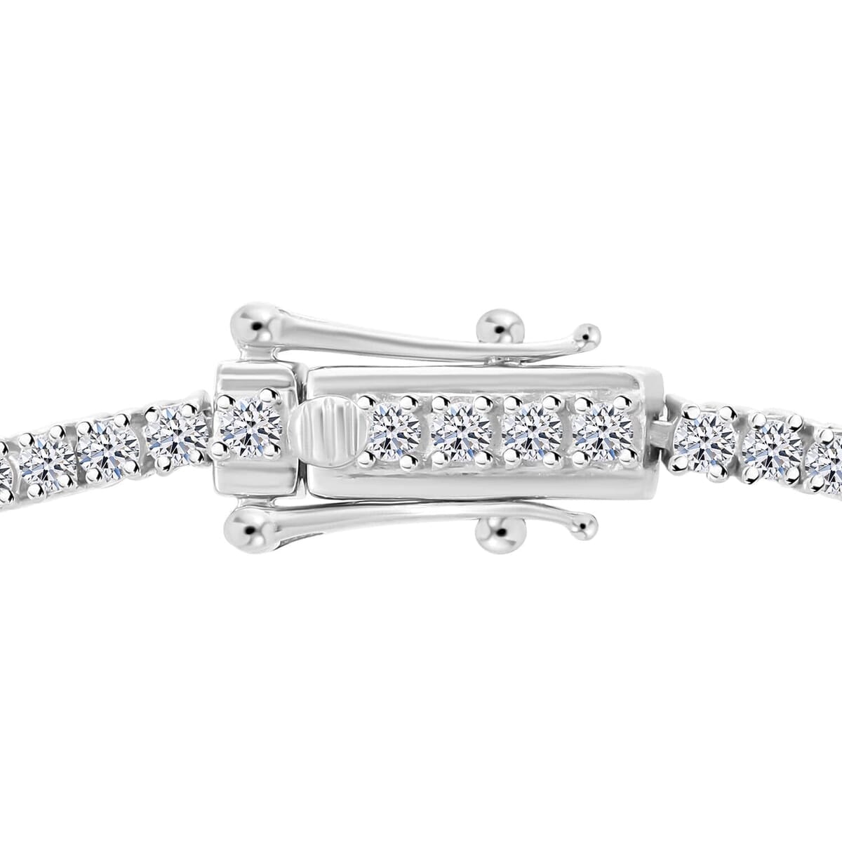 Luxuriant Lab Grown Diamond E-F VS 3.00 ctw Bracelet in 10K White Gold (7.25 In) image number 4